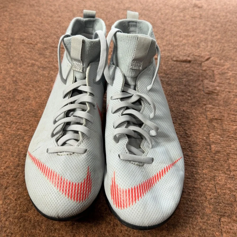 Nike Mercurial Superfly 6 Academy MG Kids Soccer Cleats Grey Crimson AH7337 5Y